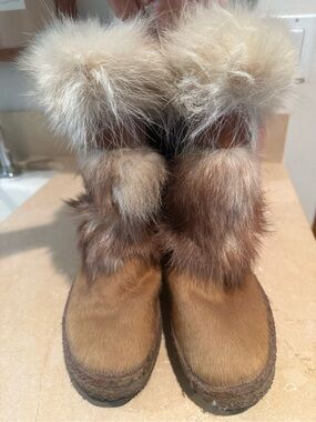 Tecnica Fur Trim Brown Suede Winter Boots